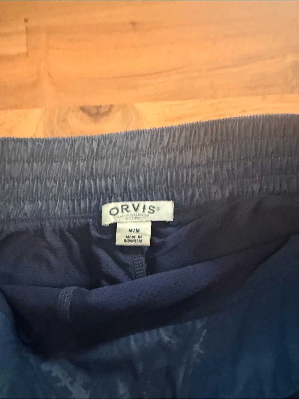 Orvis Navy Patterned Mini Skirt